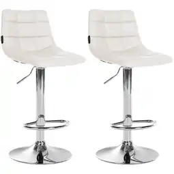 Netto Marken-Discount CLP 2er Set Barhocker Jerry Kunstleder chrom Farbe:weißGestell Farbe:chrom Angebot