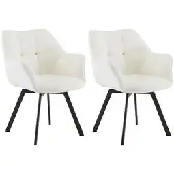 Netto Marken-Discount CLP 2er Set Esszimmerstuhl Jordi Samt Farbe:creme Angebot