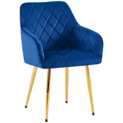 Netto Marken-Discount CLP Esszimmerstuhl Monett Samt G Farbe:dunkelblauMaterial Gestell:Metall gold Angebot