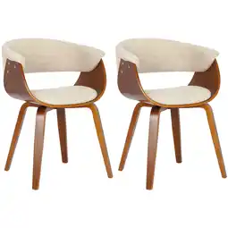 Netto Marken-Discount CLP 2er Set Stühle Bruce Stoff Farbe:walnuss/creme Angebot