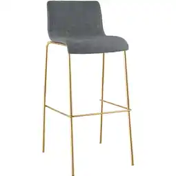 Netto Marken-Discount CLP Barhocker Hoover Stoff 4-Fuß Gold Farbe:hellgrau Angebot