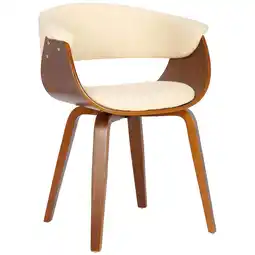 Netto Marken-Discount CLP Stuhl Bruce Kunstleder walnuss Farbe:creme Angebot