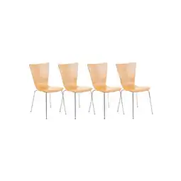 Netto Marken-Discount CLP 4er Set Besucherstuhl Aaron Farbe:natur Angebot