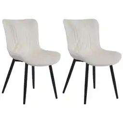 Netto Marken-Discount CLP 2er Set Stühle Brady Samt Farbe:cremeMaterial:Samt Angebot
