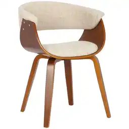 Netto Marken-Discount CLP Stuhl Bruce Stoff walnuss Farbe:cremeGestell Farbe:walnuss Angebot