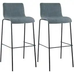 Netto Marken-Discount CLP 2er Set Barhocker Hoover Stoff 4-Fuß Gestell schwarz Farbe:blauGestell Farbe:schwarz Angebot