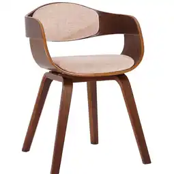 Netto Marken-Discount CLP Besucherstuhl Kingston Stoff Farbe:walnuss/creme Angebot