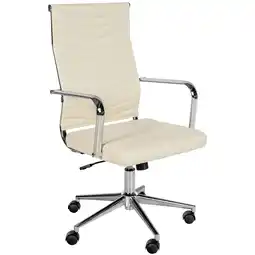 Netto Marken-Discount CLP Bürostuhl Canby Kunstleder Farbe:creme Angebot