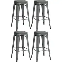 Netto Marken-Discount CLP 4er Set Barhocker Fletcher Farbe:grau Angebot