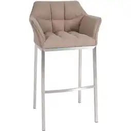 Netto Marken-Discount CLP Barhocker Damaso E Filz mit 4-Fuß Gestell Farbe:taupeGestell Farbe:edelstahl Angebot