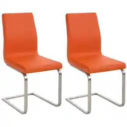 Netto Marken-Discount CLP 2er Set Esszimmerstühle Belfort Farbe:orange Angebot