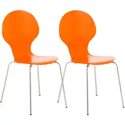 Netto Marken-Discount CLP 2er Set Besucherstuhl Diego Farbe:orange Angebot