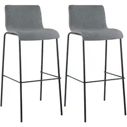 Netto Marken-Discount CLP 2er Set Barhocker Hoover Stoff 4-Fuß Gestell schwarz Farbe:hellgrauGestell Farbe:schwarz Angebot