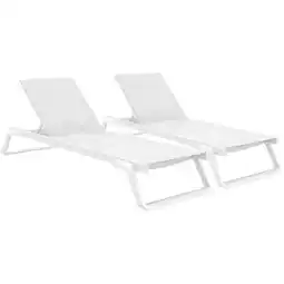 Netto Marken-Discount CLP 2er Set Sonnenliege Tropic Farbe:weiß Angebot