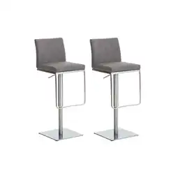 Netto Marken-Discount CLP 2er Set Barhocker Panama E Stoff Farbe:grauGestell Farbe:edelstahl Angebot