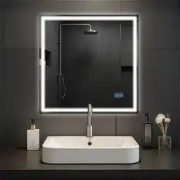 Netto Marken-Discount CLP Badspiegel Jaffrey 80x80 mit Bluetooth klarglas Größe:80x80 cm Angebot