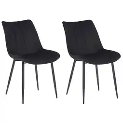 Netto Marken-Discount CLP 2er Set Stühle Rahden Samt Farbe:schwarz Angebot