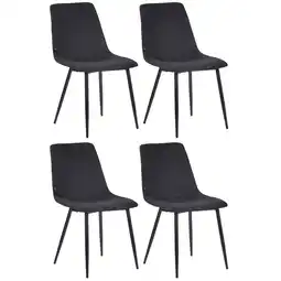 Netto Marken-Discount CLP 4er Set Esszimmerstühle Telde Stoff Farbe:schwarz Angebot
