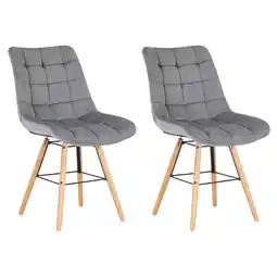 Netto Marken-Discount CLP 2er Set Stühle Leni Samt Farbe:grau Angebot