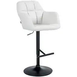 Netto Marken-Discount CLP Barhocker Natoma Kunstleder schwarz Farbe:weißMaterial Gestell:Metall matt schwarz Angebot