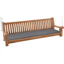 Netto Marken-Discount CLP Schaukelbank Joyce mit Sitzkissen 200 cm + teak Farbe:dunkelgrauGröße:186x48x8 cm Angebot