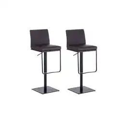Netto Marken-Discount CLP 2er Set Barhocker Panama B Kunstleder Farbe:braunGestell Farbe:schwarz Angebot