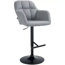 Netto Marken-Discount CLP Barhocker Natoma Stoff schwarz Farbe:grauMaterial Gestell:Metall matt schwarz Angebot