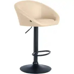 Netto Marken-Discount CLP Barhocker Davie Kunstleder schwarz Farbe:cremeMaterial Gestell:Metall matt schwarz Angebot