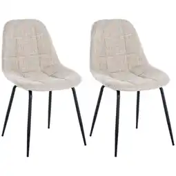 Netto Marken-Discount CLP 2er Set Stuhl Tom Stoff Farbe:cremeMaterial:Stoff Angebot