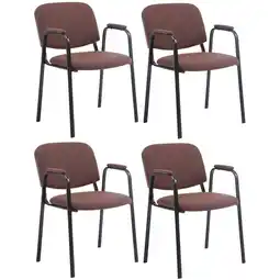 Netto Marken-Discount CLP 4er Set Besucherstühle Ken PRO Stoff Farbe:braun Angebot