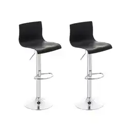 Netto Marken-Discount CLP 2er Set Barhocker Hoover Kunststoff chrom Farbe:schwarz Angebot