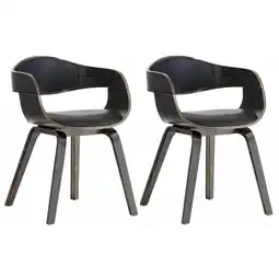 Netto Marken-Discount CLP 2er Set Stühle Kingston Kunstleder Farbe:schwarz/grau Angebot