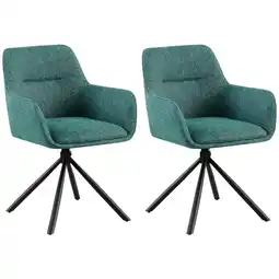 Netto Marken-Discount CLP 2er Set Stuhl Tipton Stoff Farbe:dunkelgrün Angebot