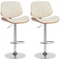 Netto Marken-Discount CLP 2er Set Barhocker Clawson Kunstleder chrom Farbe:walnuss/cremeGestell Farbe:chrom Angebot