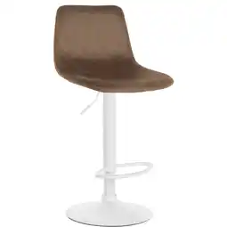 Netto Marken-Discount CLP Barhocker Divo Samt Weiß Farbe:braunGestell Farbe:weiß Angebot