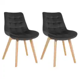Netto Marken-Discount CLP 2er Set Stühle Brook Samt Farbe:schwarz Angebot