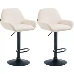 Netto Marken-Discount CLP 2er Set Barhocker Braga Samt schwarz Farbe:cremeMaterial Gestell:Metall matt schwarz Angebot