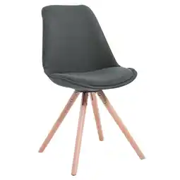 Netto Marken-Discount CLP Besucherstuhl Toulouse Stoff Natura Rund Farbe:dunkelgrauGestell Farbe:natur Angebot