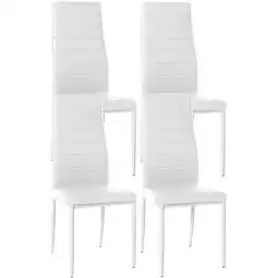 Netto Marken-Discount CLP 4er Set Esszimmerstühle Mayfair Kunstleder Farbe:weißMaterial:Kunstleder Angebot