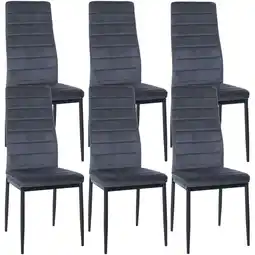 Netto Marken-Discount CLP 6er Set Esszimmerstühle Mayfair Samt Farbe:hellgrauMaterial:Samt Angebot