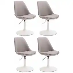 Netto Marken-Discount CLP 4er Set Stühle Maverick W Stoff Farbe:grauGestell Farbe:weiß Angebot