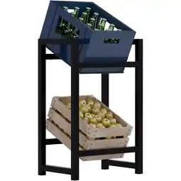 Netto Marken-Discount CLP 2er Getränkekistenständer Stack Farbe:schwarzGröße:75x47x31 cm Angebot