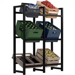 Netto Marken-Discount CLP 6er Getränkekistenständer Stack Farbe:schwarzGröße:116x91x31 cm Angebot