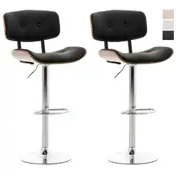 Netto Marken-Discount CLP 2er Set Barhocker Sarnia Kunstleder Farbe:walnuss/schwarz Angebot