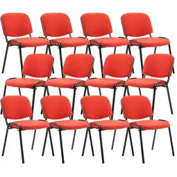 Netto Marken-Discount CLP 12er Set Besucherstuhl Ken Stoff Farbe:rot Angebot