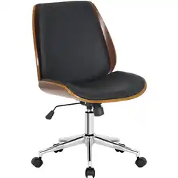 Netto Marken-Discount CLP Bürostuhl Mitch chrom Farbe:walnuss/schwarzGestell Farbe:chrom Angebot