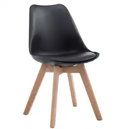 Netto Marken-Discount CLP Besucherstuhl Borneo V2 Natura Kunstleder Farbe:schwarzGestell Farbe:natur Angebot