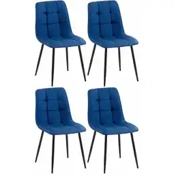 Netto Marken-Discount CLP 4er Set Esszimmerstühle Antibes Stoff Farbe:blau Angebot