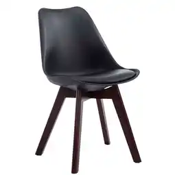 Netto Marken-Discount CLP Besucherstuhl Borneo V2 Walnuss Kunstleder Farbe:schwarzGestell Farbe:walnuss Angebot