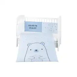 Netto Marken-Discount Kikkaboo Kinderbettwäsche Bär 3-tlg. Decke 135 x 95 cm Nestchen Bett 140 x 70 cm blau Angebot